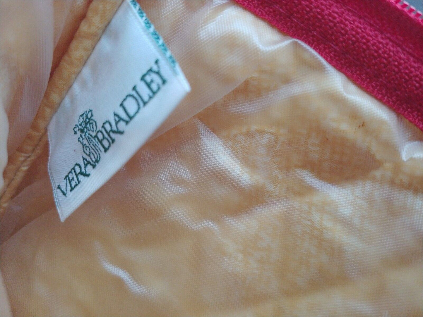 Vera Bradley Cosmetic Bag in Red w/ zipper closure