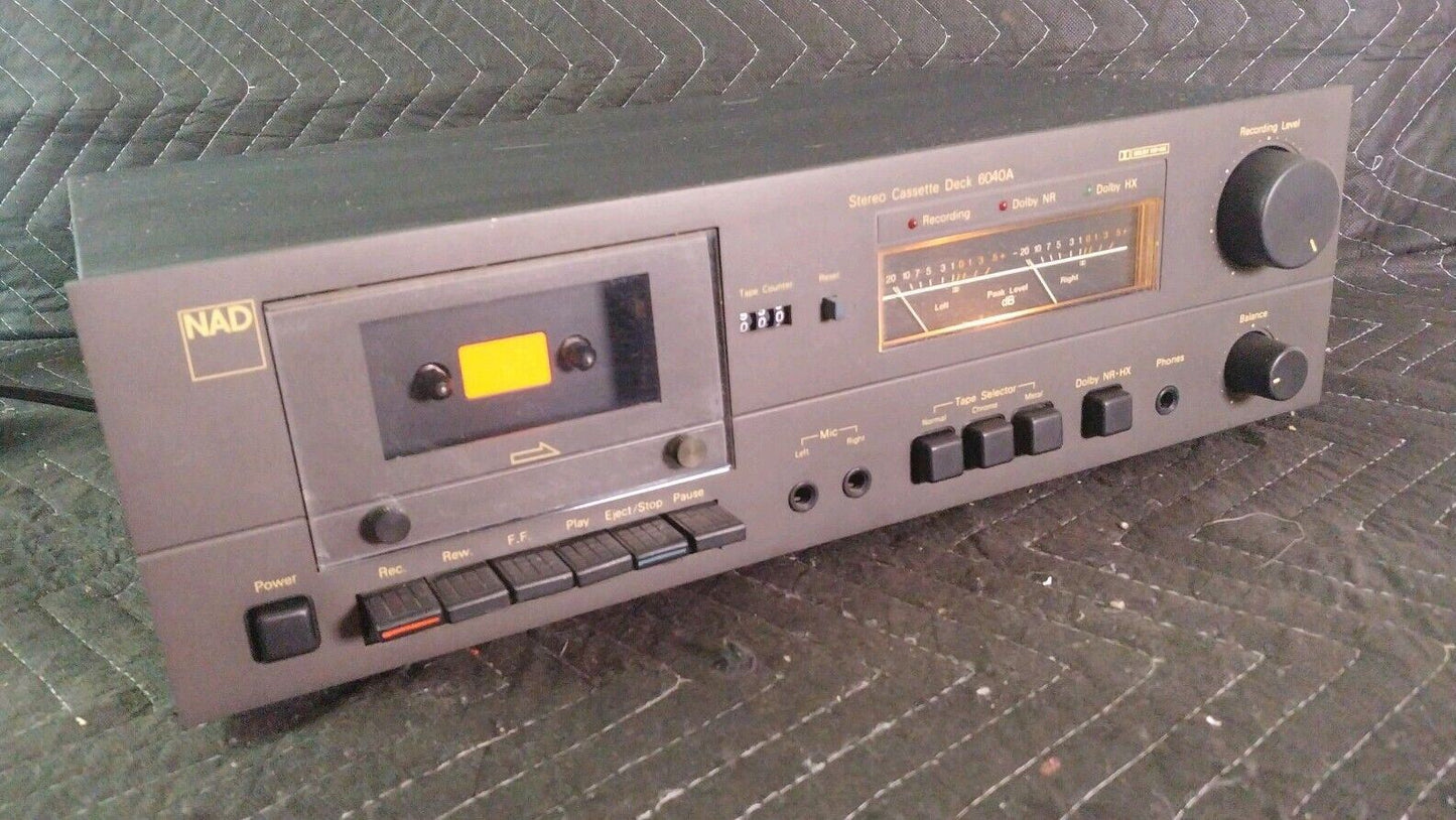 NAD 6040A VINTAGE CASSETTE DECK - Needs Belt Replacement