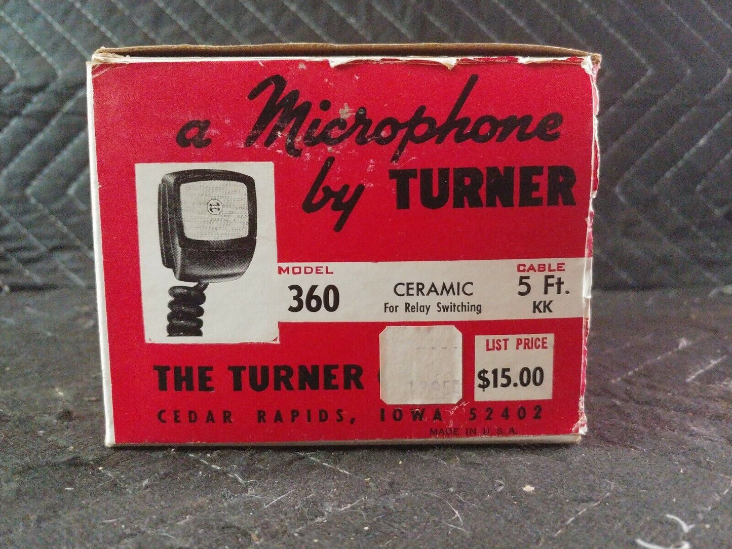 Vintage Turner 360 Ceramic Mobile Microphone - Communications NOS