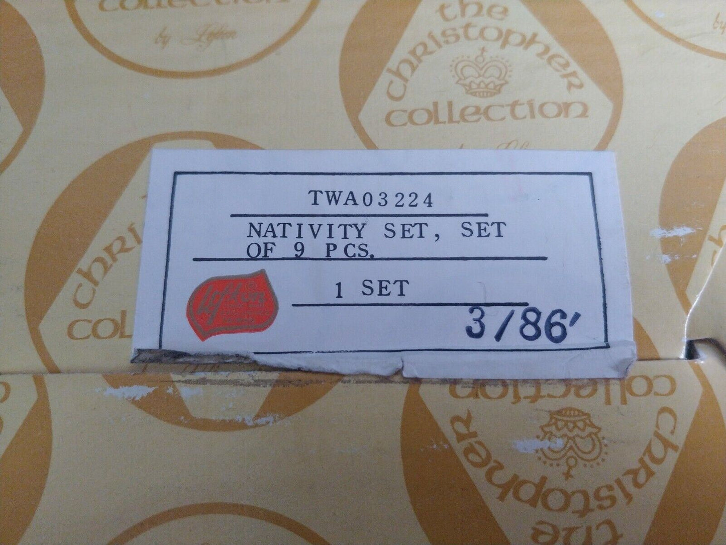 Lefton The Christopher Collection 9 Piece Nativity Set -1983