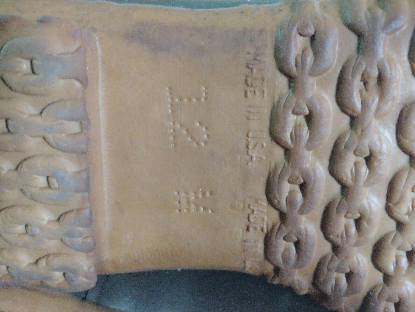 VINTAGE Mens LL Bean Brown Maine Hunting Shoes Duck Boots 12 Rain Rubber Leather