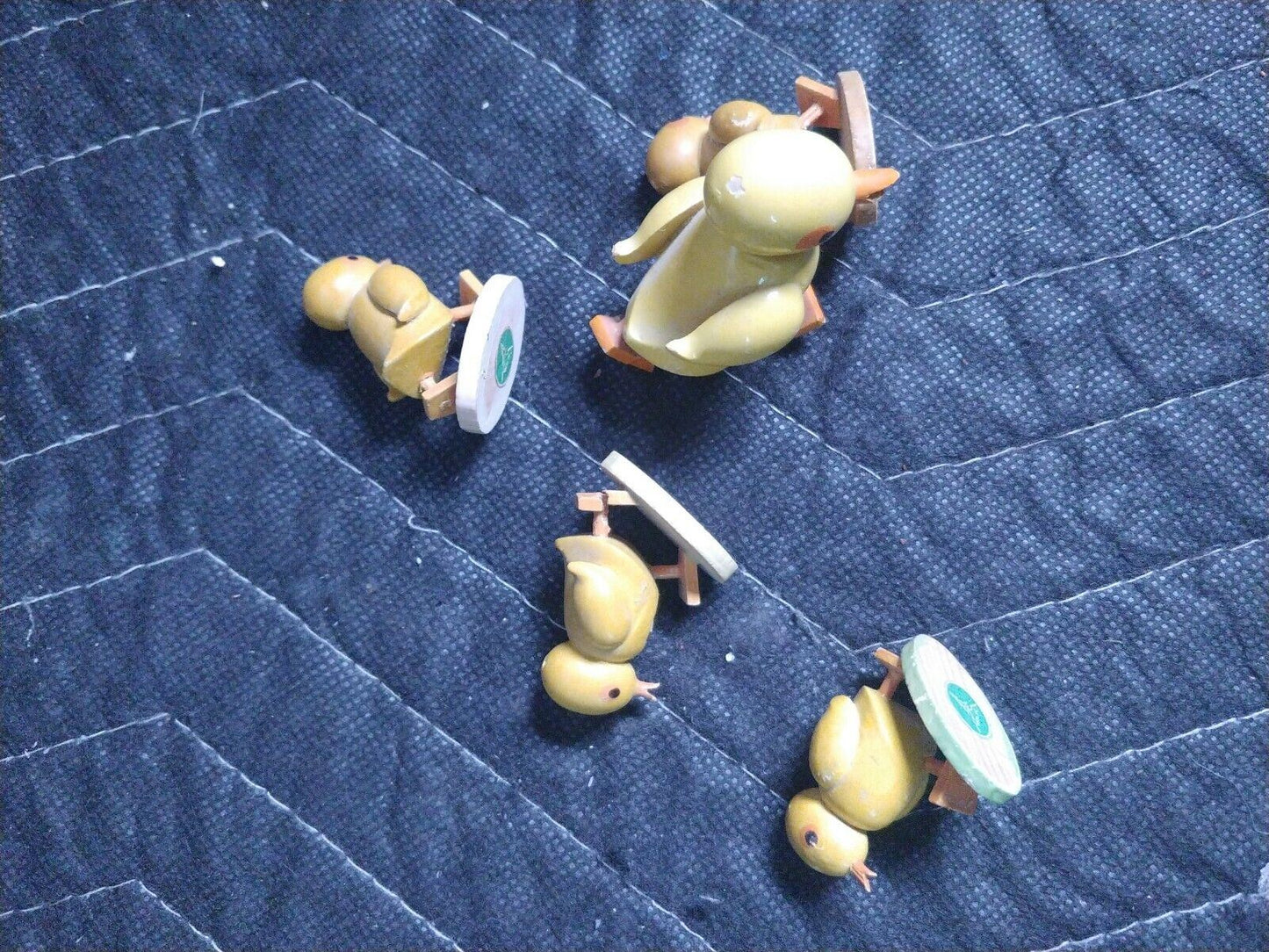 Vintage WENDT KUHN WUK ERZGEBIRGE WOOD Chicks Ducks Easter Germany