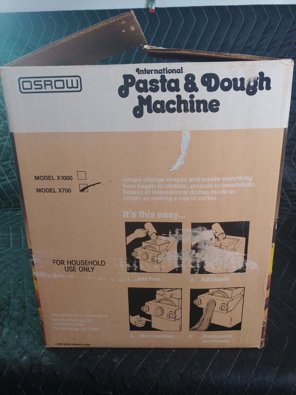 Vintage OSROW Pasta & Dough Machine Electric Automatic - X700