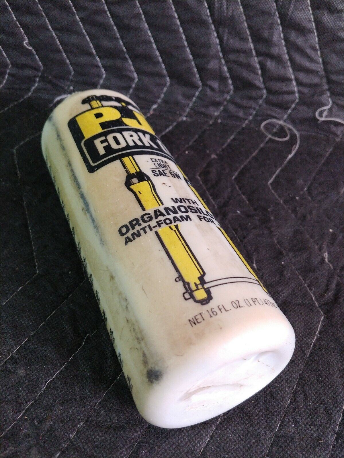 Vintage PJ1 Motorcycle Fork Oil Plastic Bottle NOS Full - Extra Light 5W