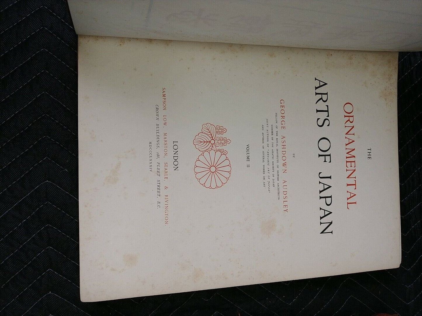 1882 The Ornamental Arts of Japan George Ashdown Audsley Vol 1 and Vol 2 Leather