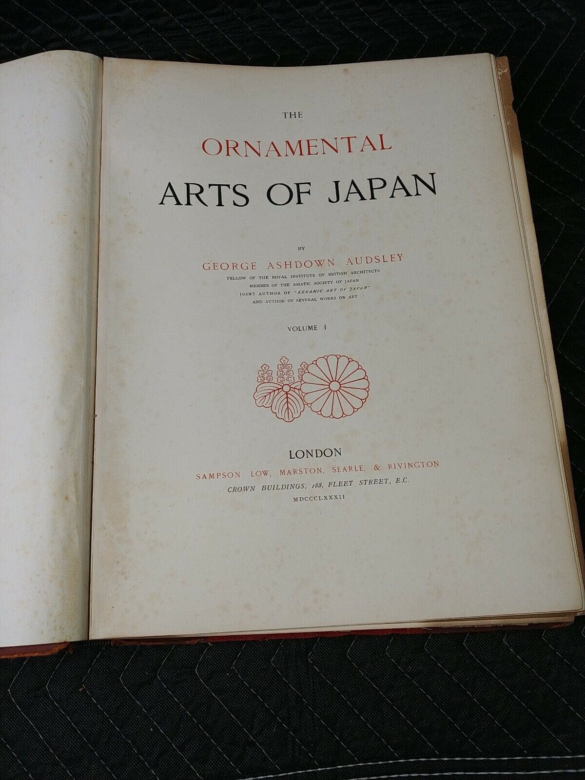 1882 The Ornamental Arts of Japan George Ashdown Audsley Vol 1 and Vol 2 Leather