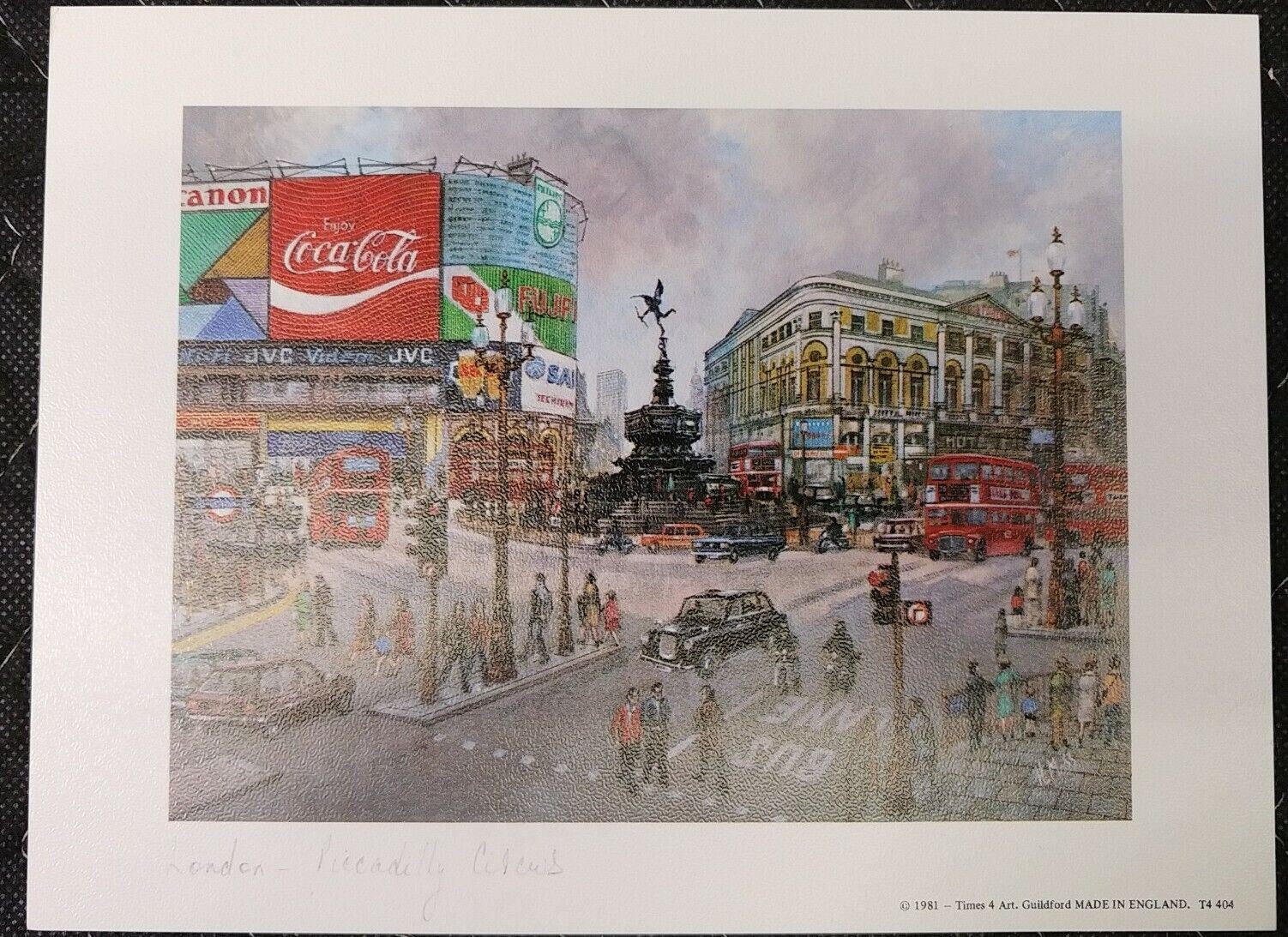 Coca-Cola Brand Picture London Piccadilly Circus Lithograph - H