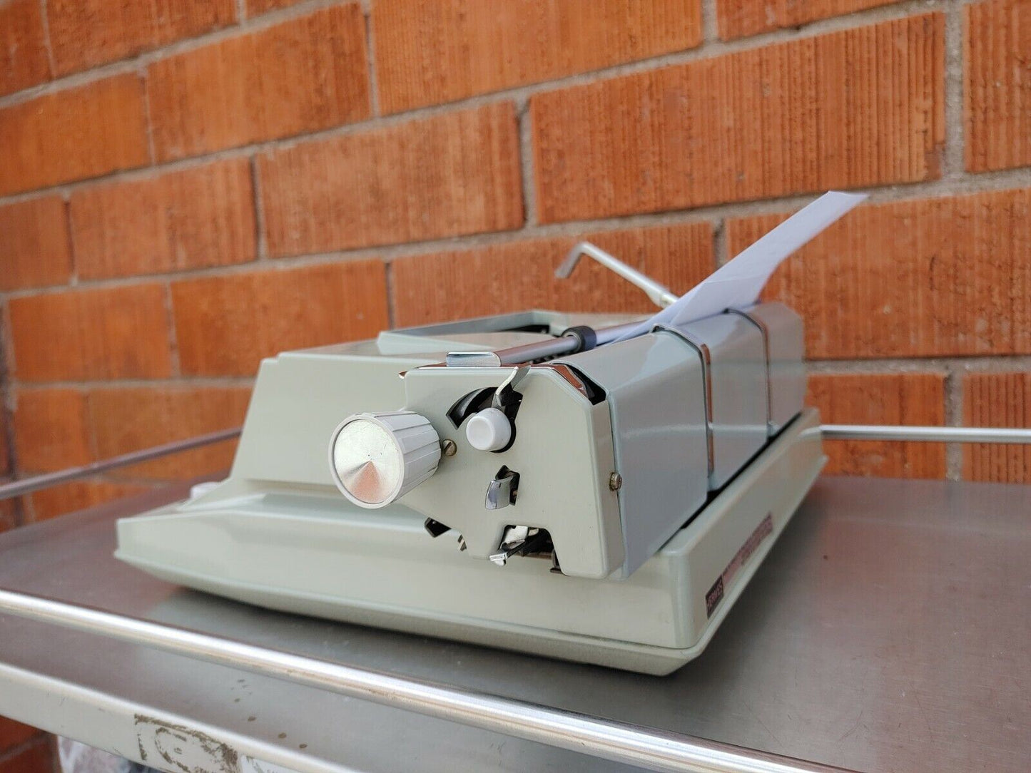 1971 HERMES 3000 PORTABLE TYPEWRITER w/ soft dust cover and hard case - FRANCE