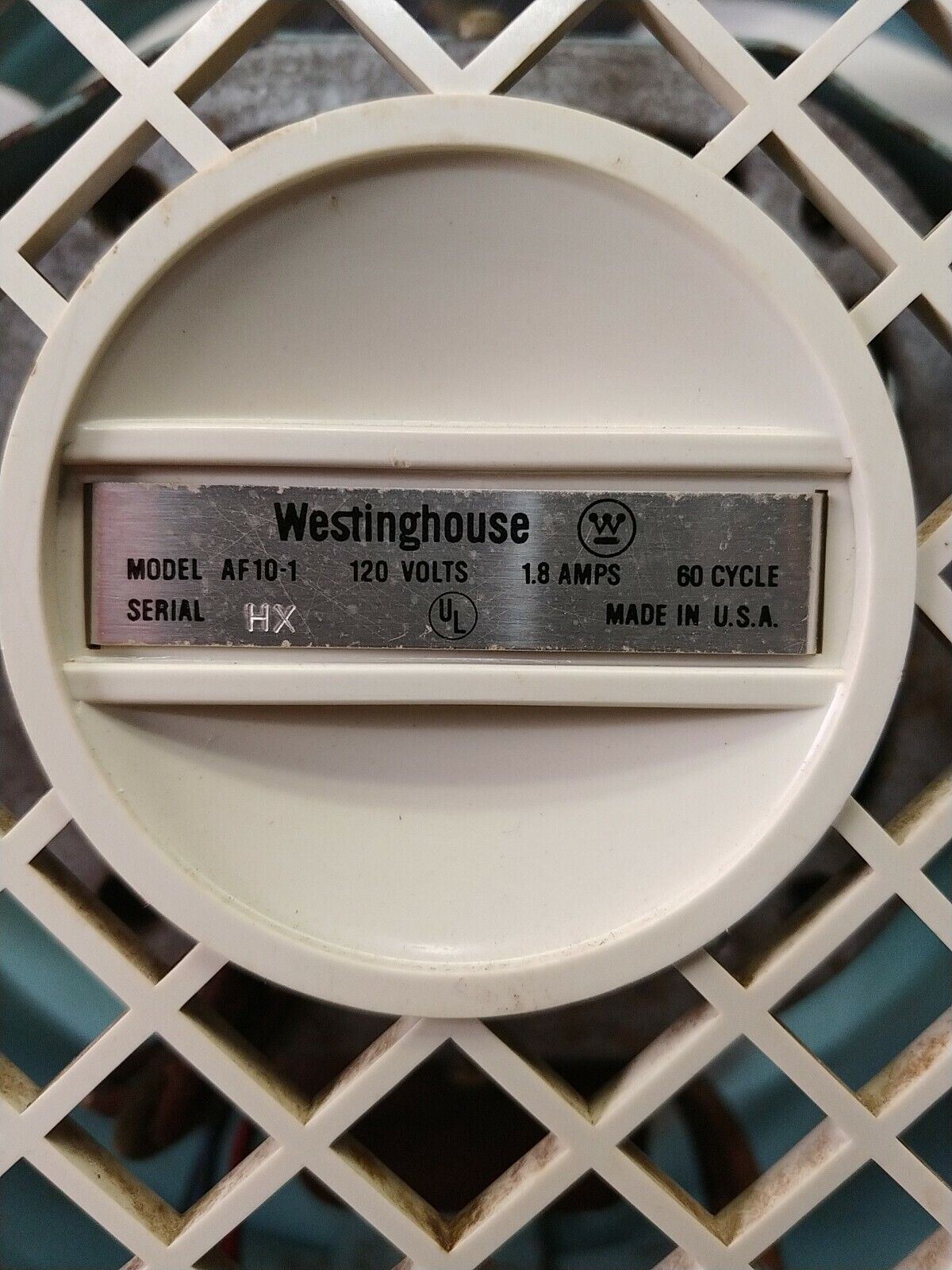 Vintage Westinghouse Riviera Floor Fan Turquoise Atomic Retro Mid Century AF-10