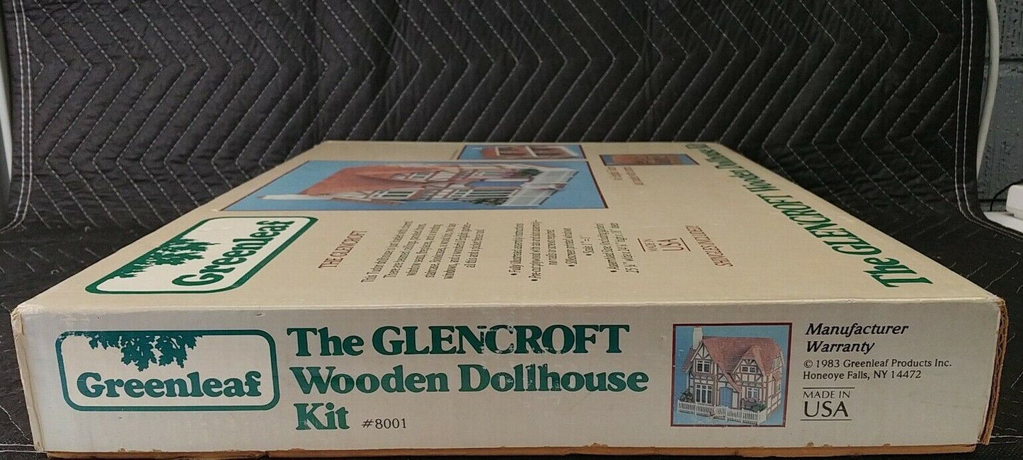 Vtg 1983 Greenleaf The Glencroft Wooden English Tudor Dollhouse Assembly Kit