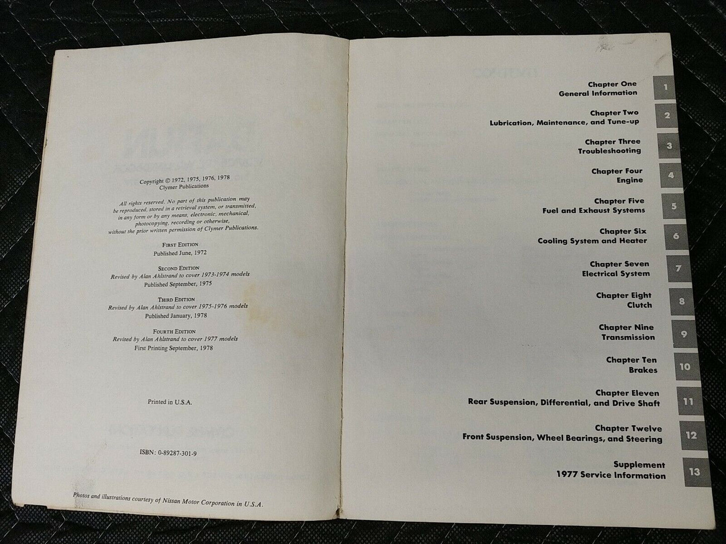 CLYMER #A149 DATSUN 510, 610, 710 1968-77 Shop Manual (Paperback) Nissan