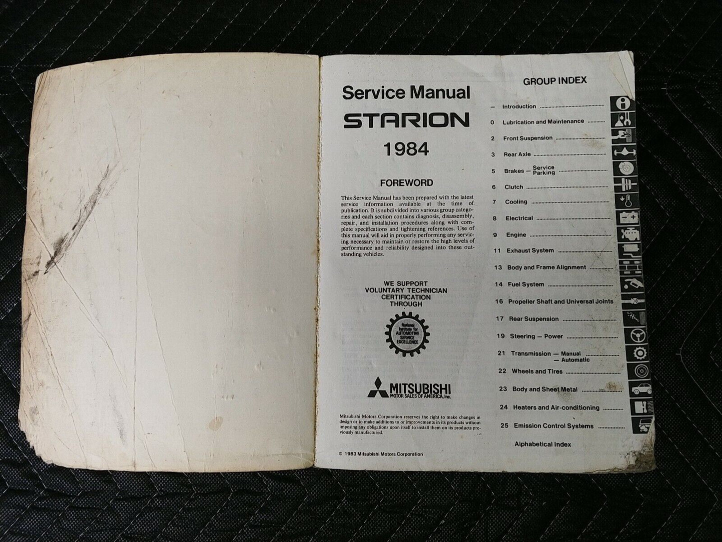 1984 Mitsubishi Starion Service SHOP Repair Manual