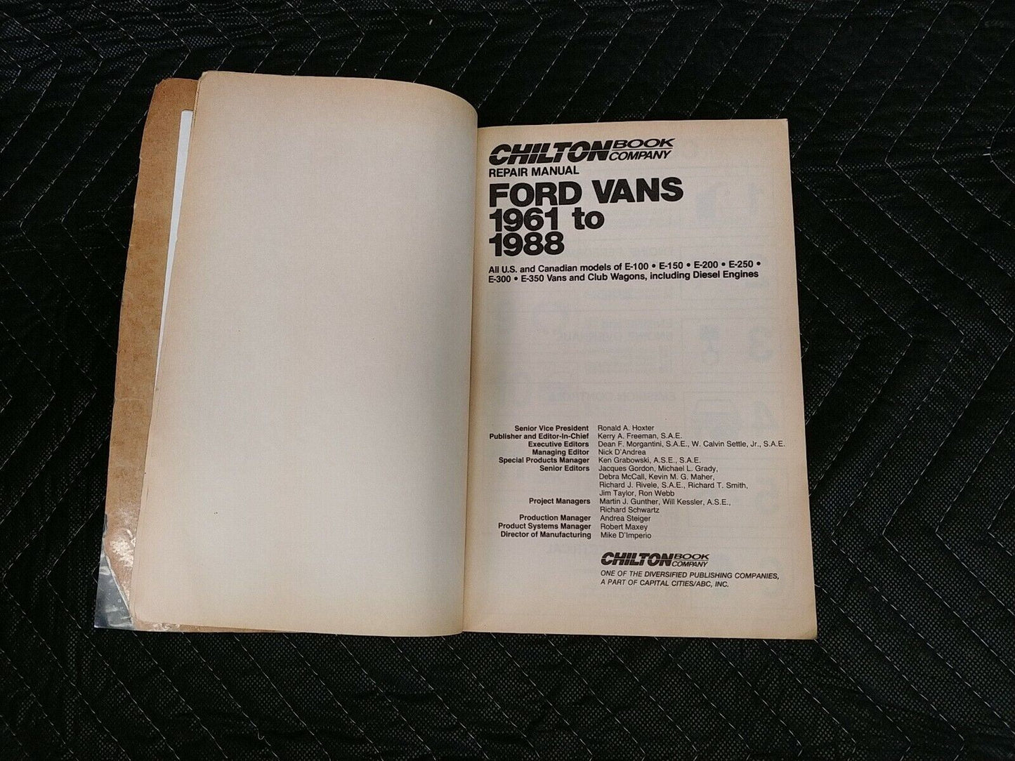 Chilton's #6849 Ford Vans 1961 To 1988 Repair & Tune Up Guide Repair Manual