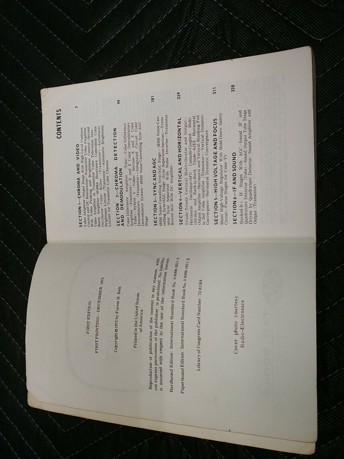 1972 Vintage Kwik-Fix TV Service Manual by Forest H. Belt First Edition