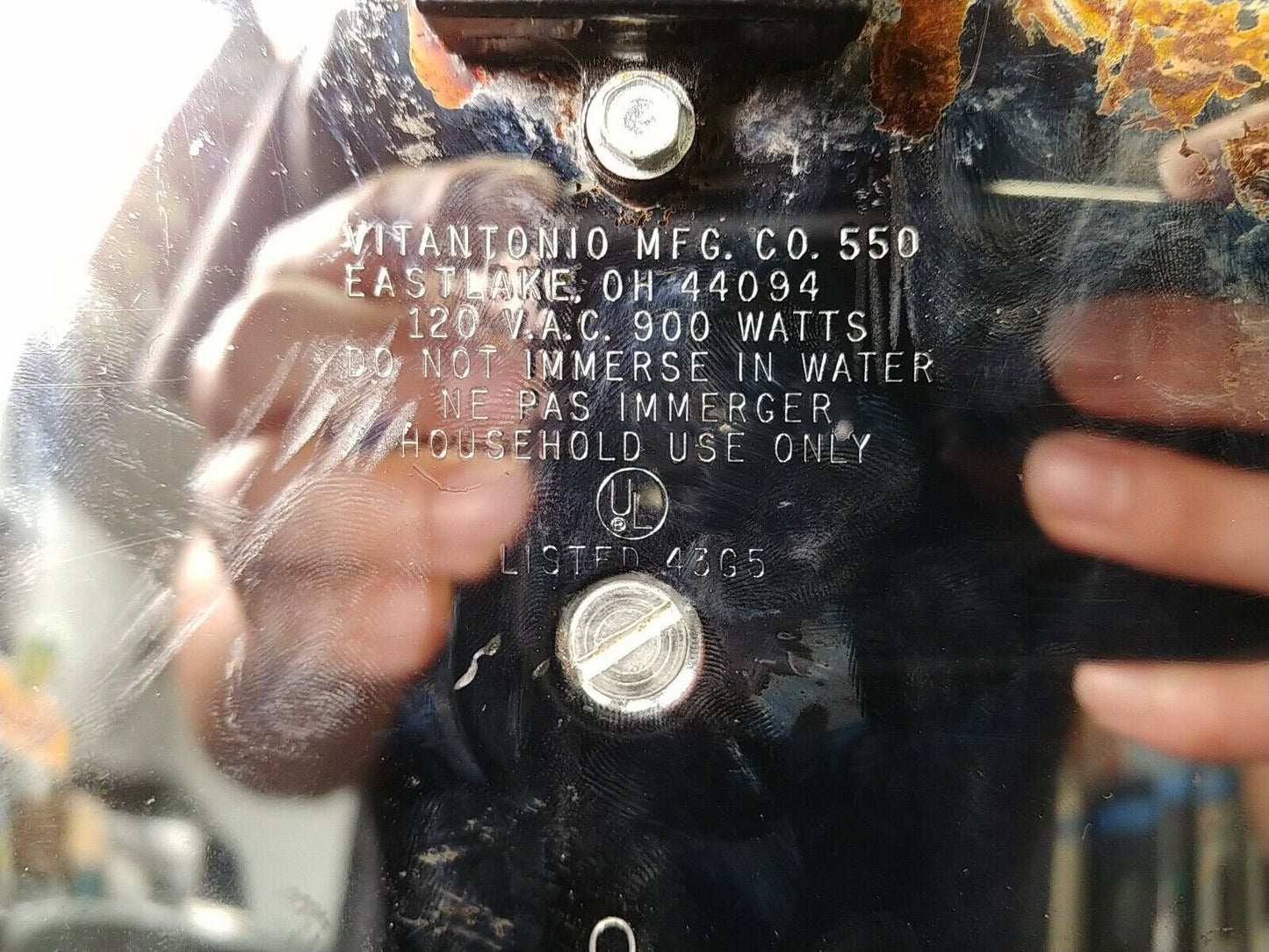 Vtg VITANTONIO 900 Watt Model 550 Electric Belgain Waffler