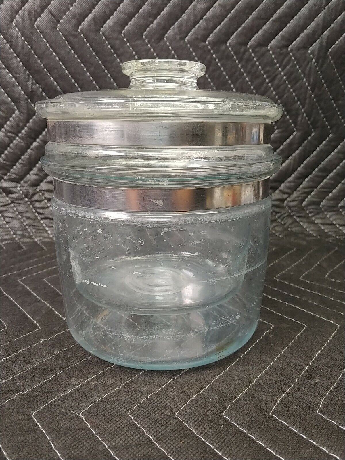 PYREX FLAMEWARE GLASS DOUBLE BOILER + INSERT & LID 6283 - USA 6283 1 1/2 Qt