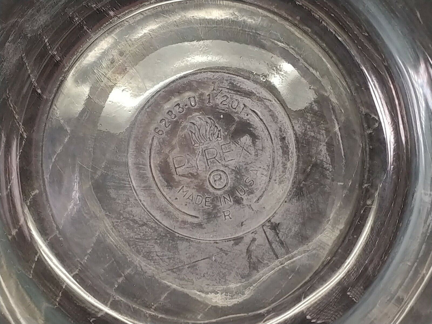 PYREX FLAMEWARE GLASS DOUBLE BOILER + INSERT & LID 6283 - USA 6283 1 1/2 Qt