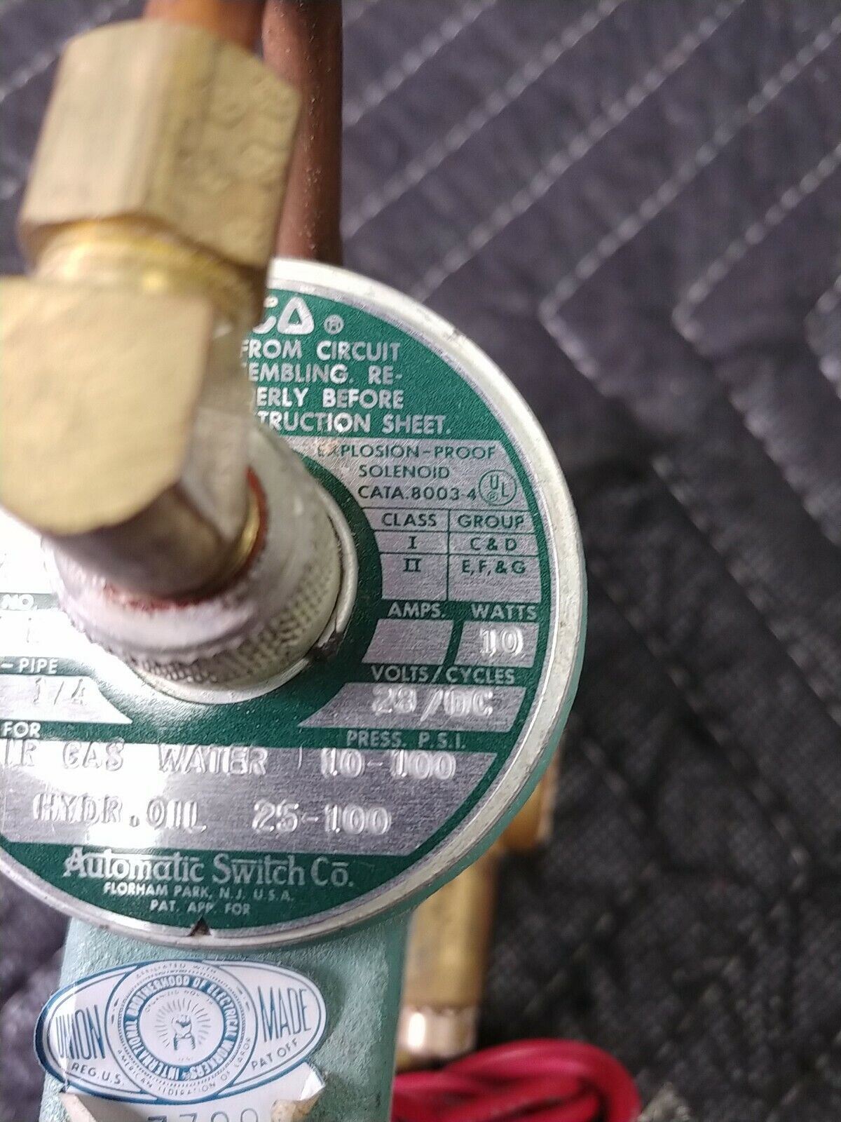 1/4" ASCO Valve 83444 4-Way Threaded Piston Poppet Solenoid Valve NOS - 28V DC