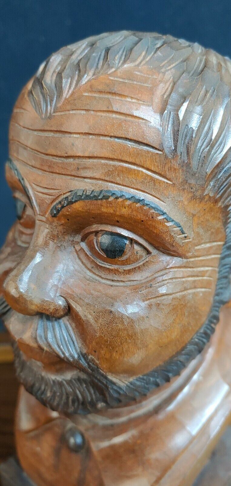 Vintage Carved Wood Bookends Don Quixote & Sancho Panza Ouro Made In Spain NICE