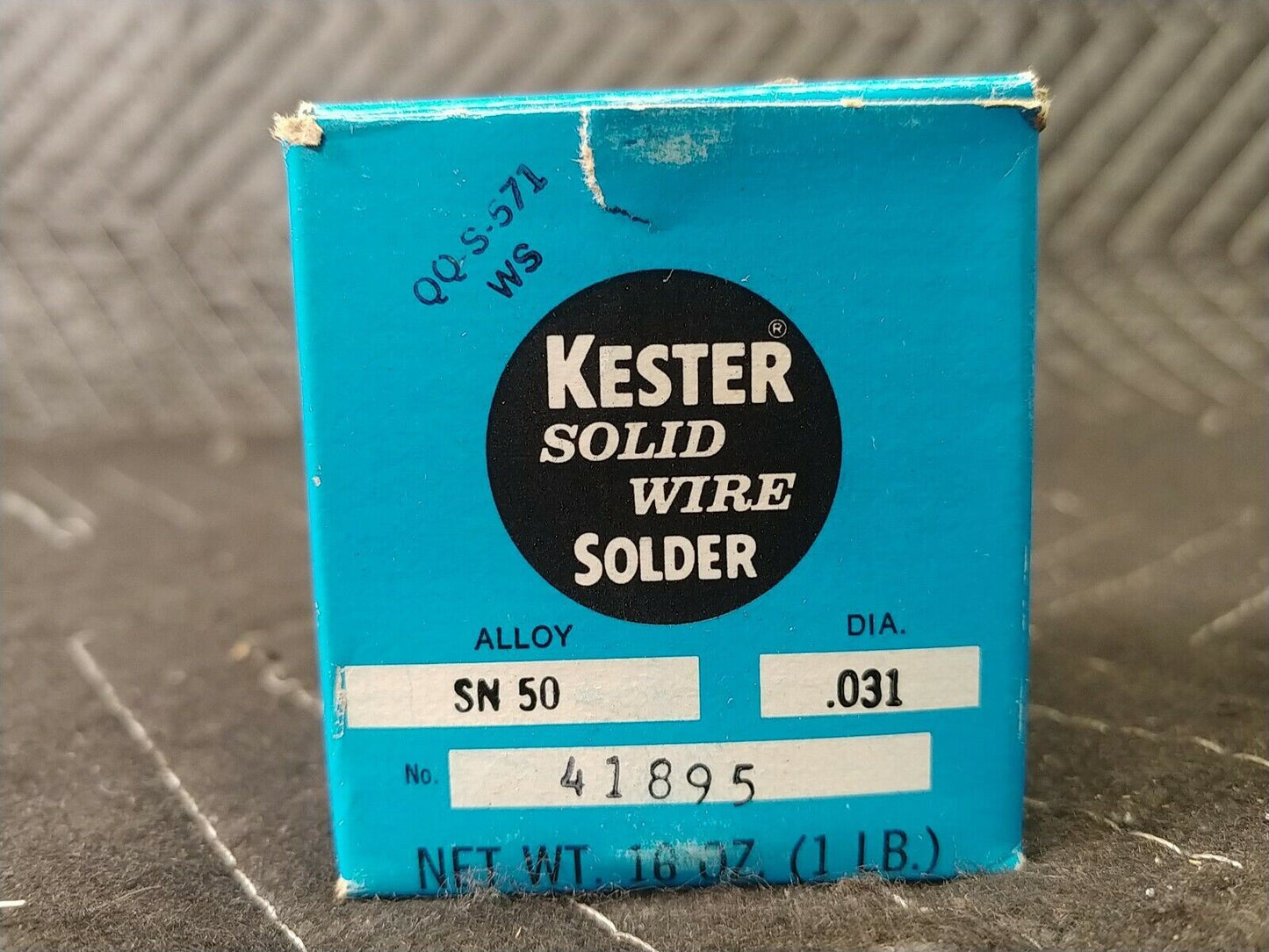 Kester Solid Wire Solder Alloy SN50 .031" Diameter QQS-571 WS 41895