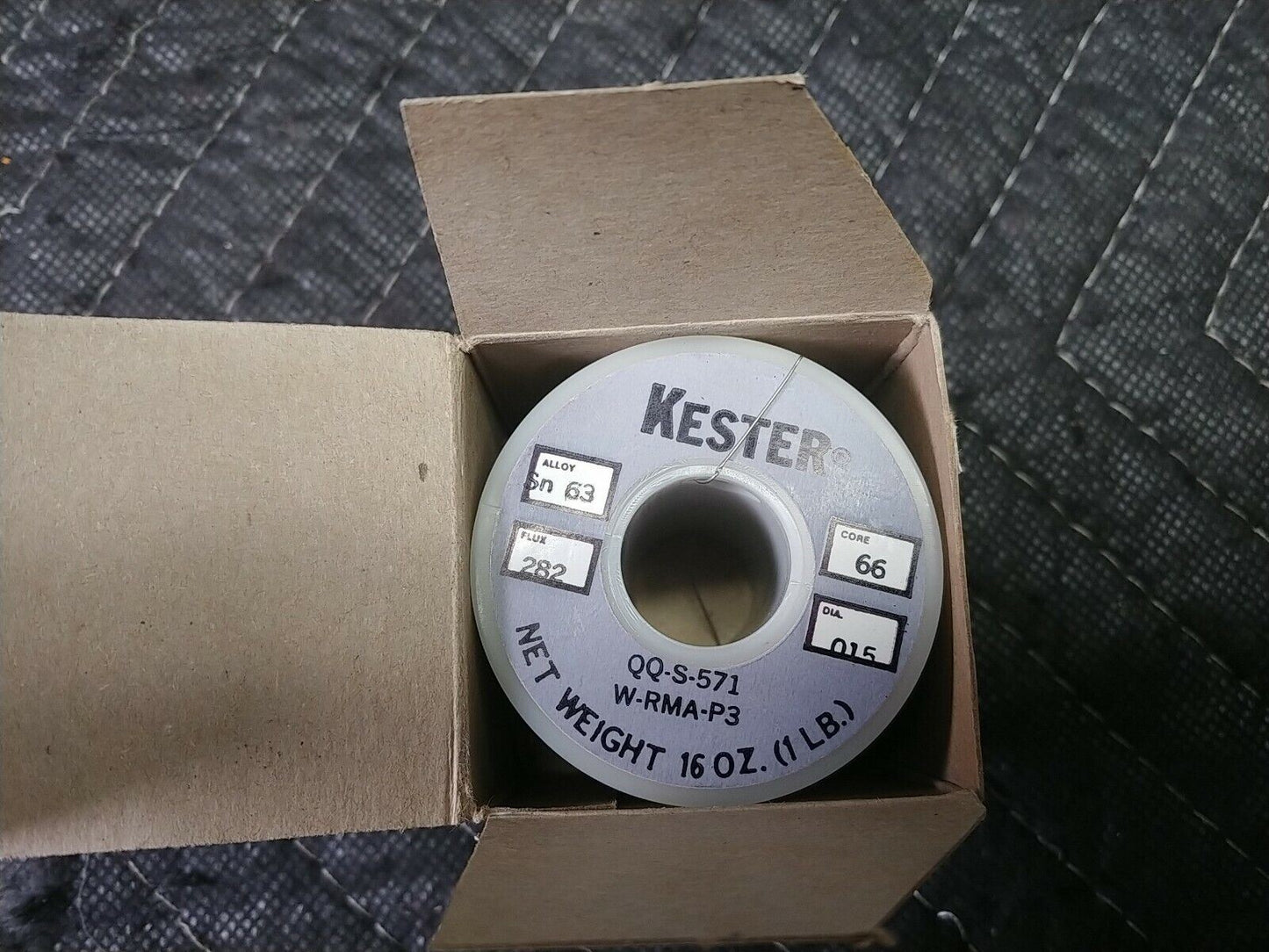 Kester 282 Resin Core Solder Alloy Sn63 .015 Diameter Core #66 QQS-571 W-RMA-P3