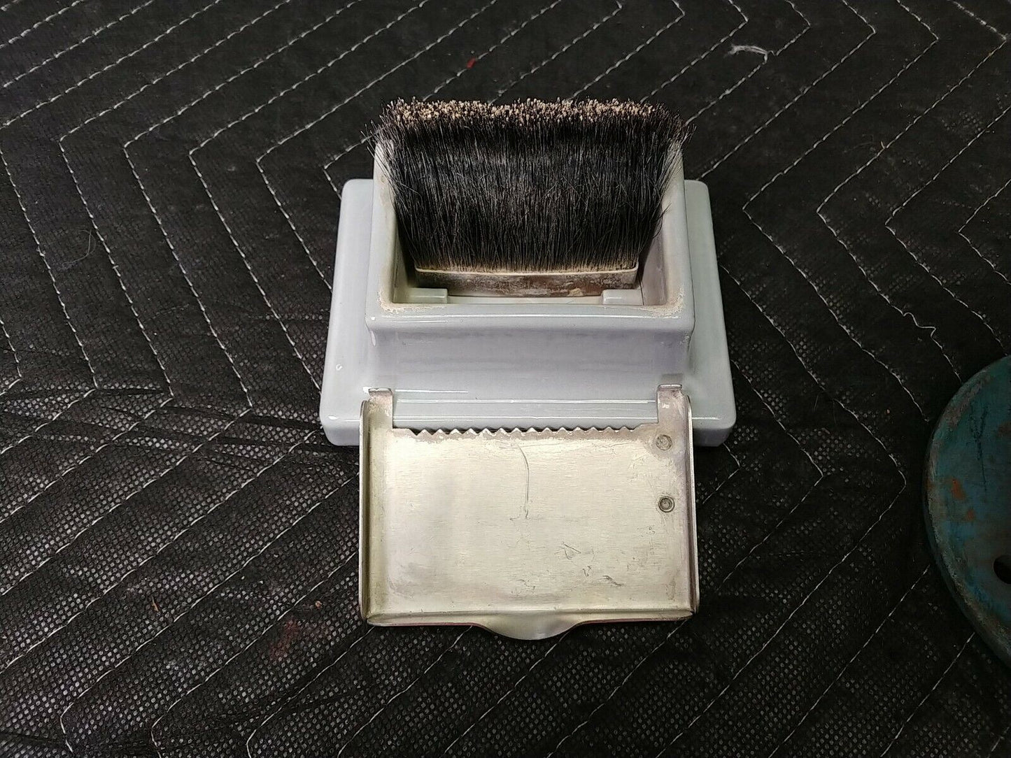Vtg The Original Pike Better Moistener Stamps Gray Ceramic Porcelain Blotter