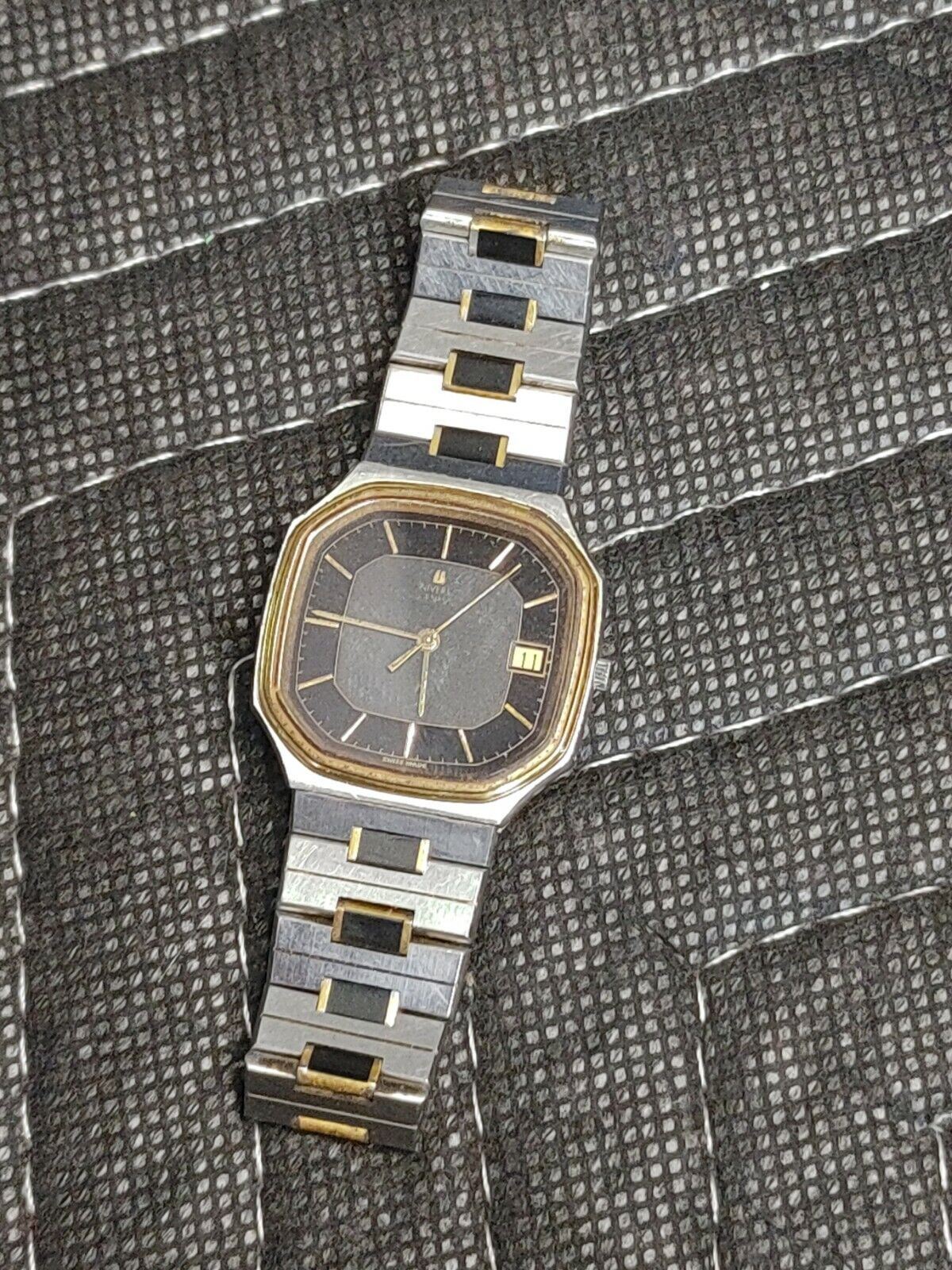Vintage Bucherer Quartz Watch w/ New Battery Original Band - Circa 1970's