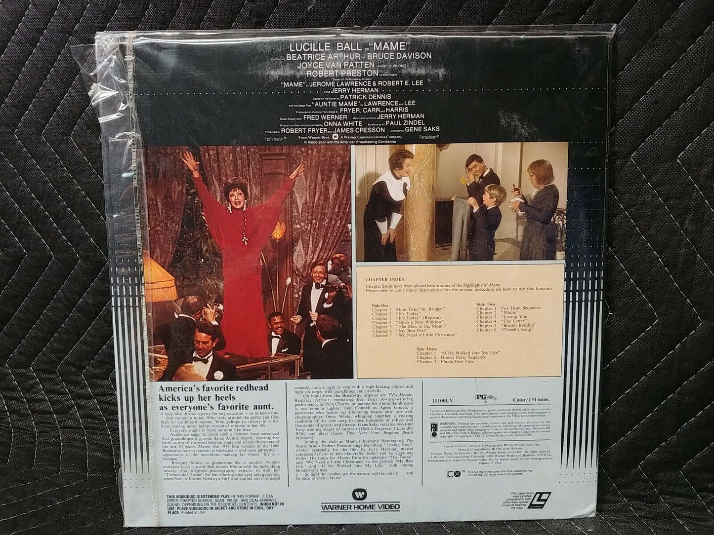 MAME LUCILLE BALL WARNER BROTHERS MUSICAL LASER DISC