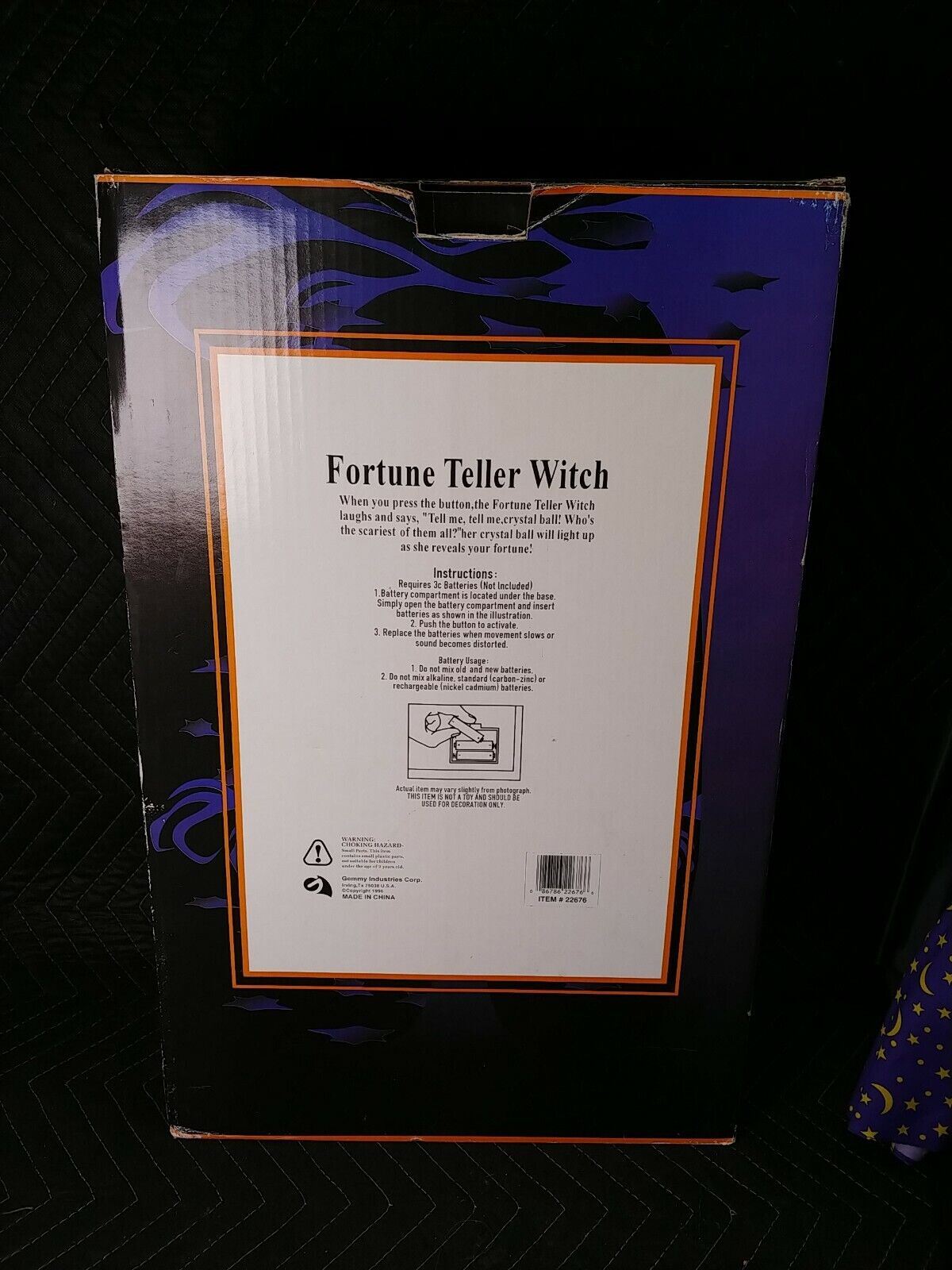 Gemmy Battery Operated 18" Animated Lighted Fortune Teller Witch