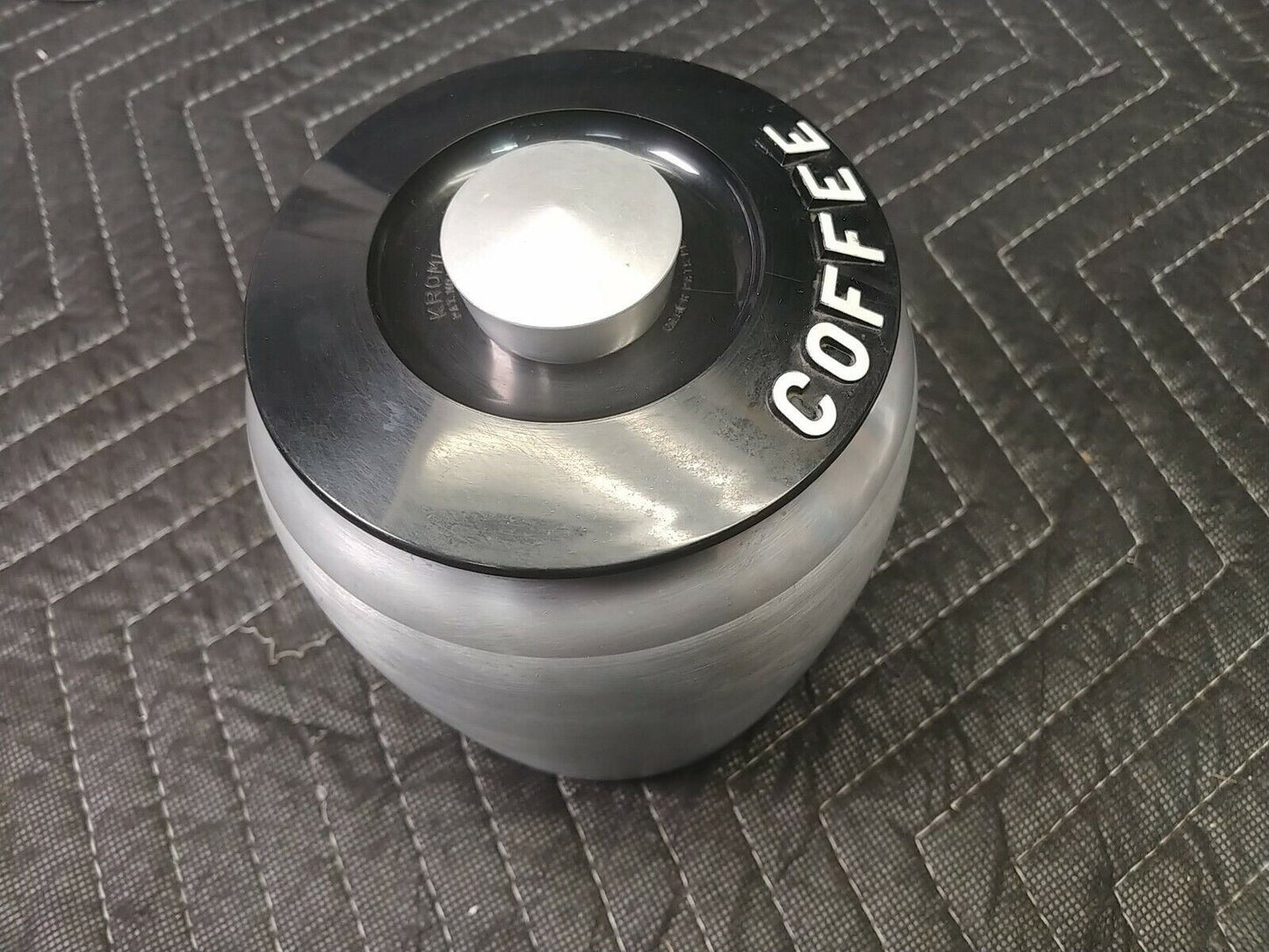 VTG Kromex Spun Aluminum 3 Pc Canister Set Tea, Sugar, Coffee