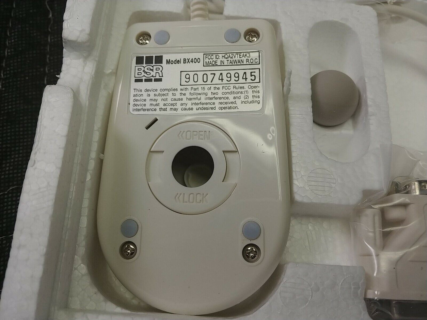 Vintage BSR BX400 3 Button Ball Mouse Serial Interface New Old Stock NOS