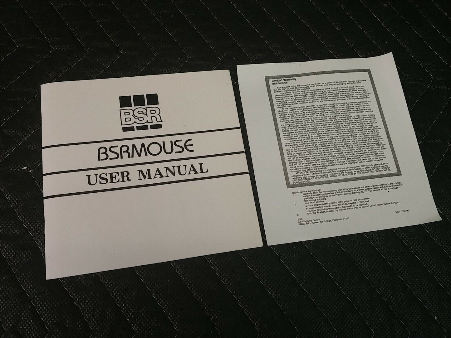 Vintage BSR BX400 3 Button Ball Mouse Serial Interface New Old Stock NOS