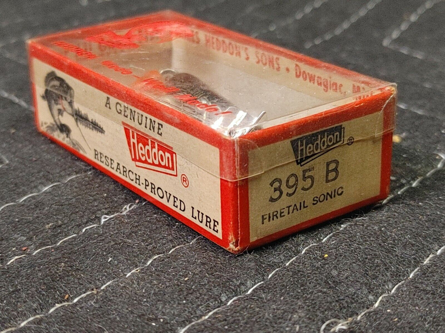 Vintage Heddon Firetail Sonic 395 B in Box w/ insert - Black