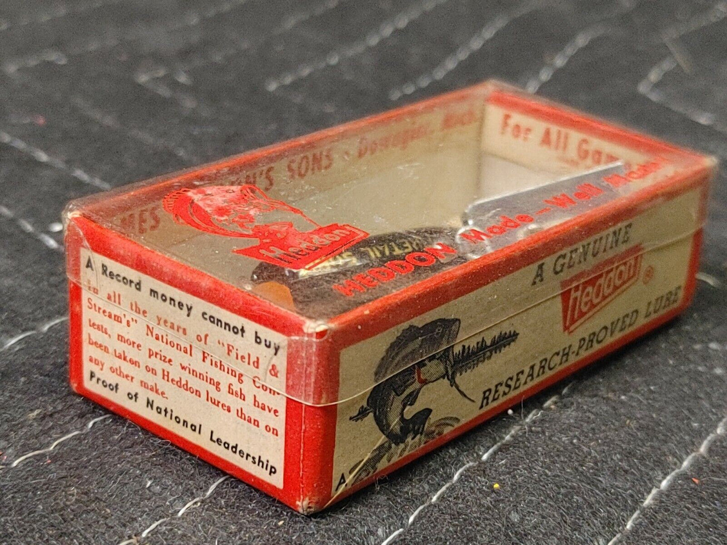 Vintage Heddon Firetail Sonic 395 B in Box w/ insert - Black