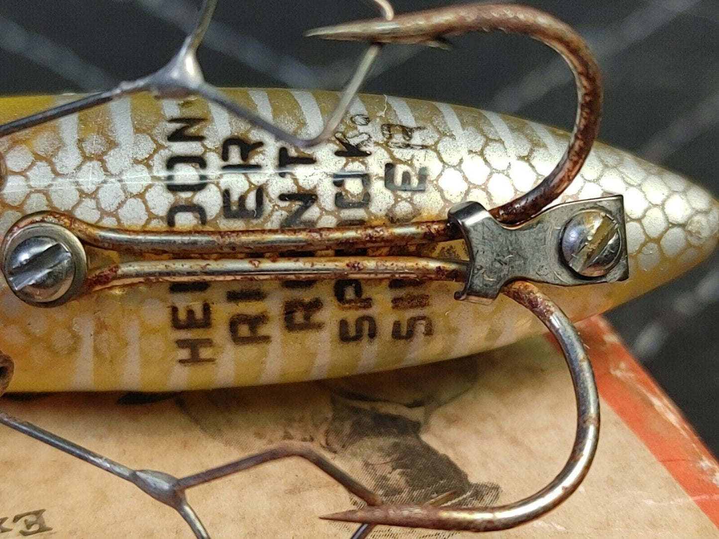 Heddon Yellow Shore River Runt No Snag w/ Original Box & Paper