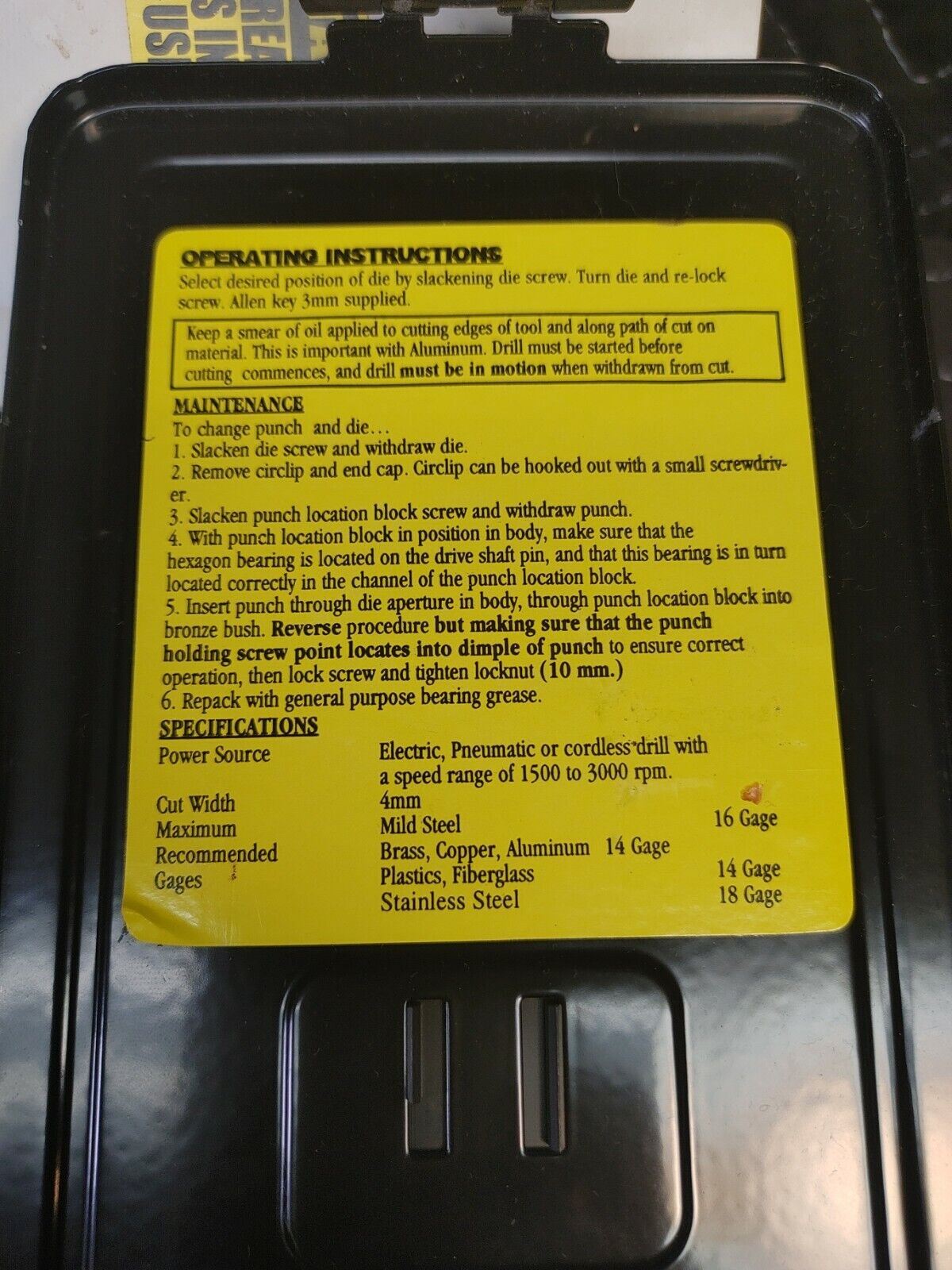 The Rodman Nibbler Set - Made in UK - Wide Range Metal/Plastic/Fiberglass Cutter