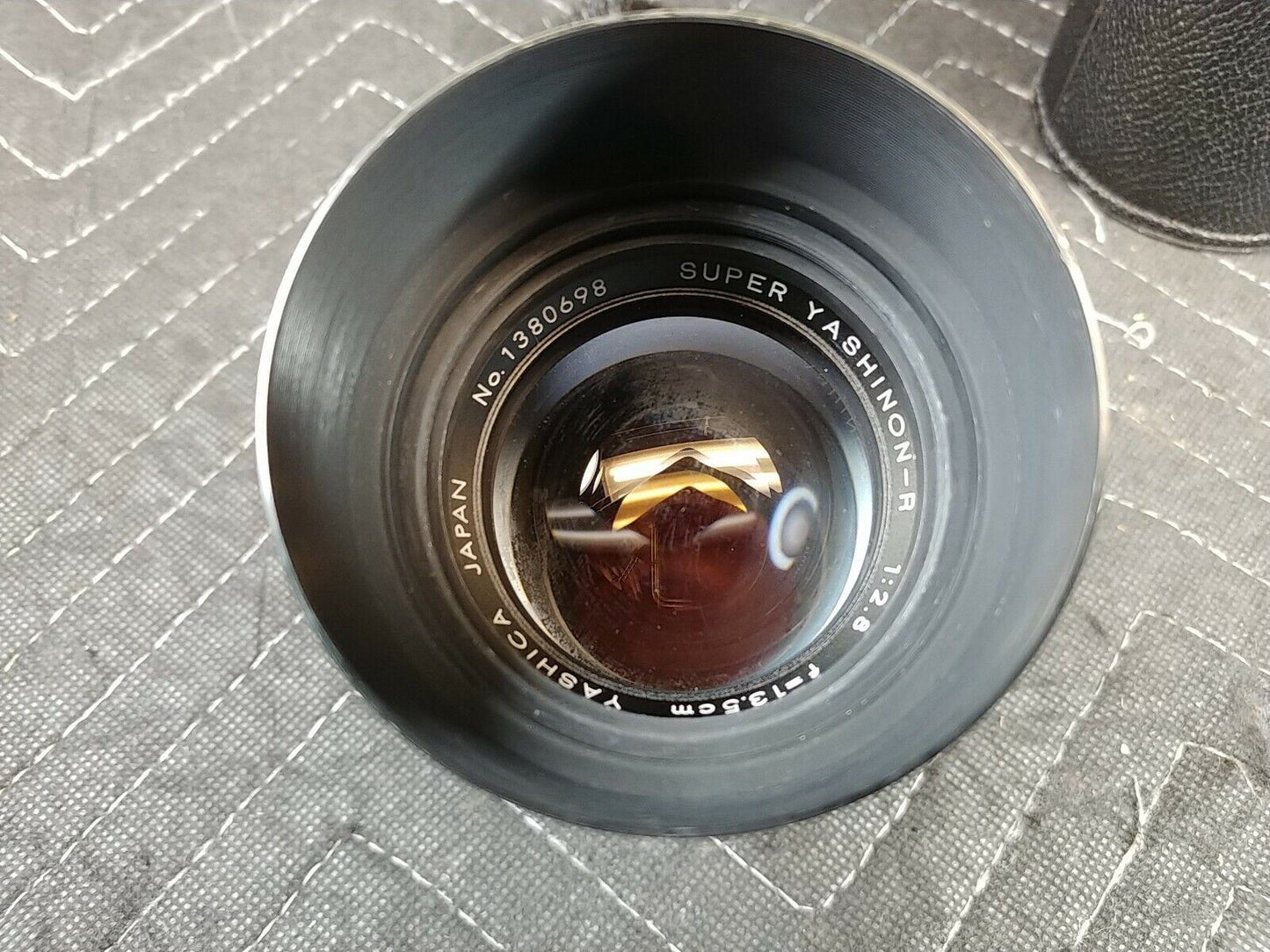 Yashica Super Yashinon-R 13.5cm F2.8 Japan No.1380698 Original Leather Case