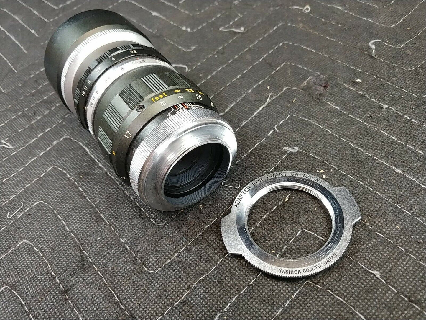 Yashica Super Yashinon-R 13.5cm F2.8 Japan No.1380698 Original Leather Case