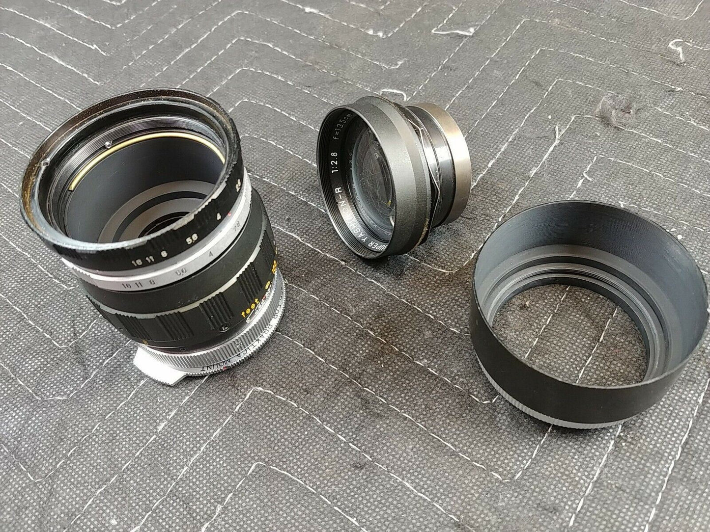 Yashica Super Yashinon-R 13.5cm F2.8 Japan No.1380698 Original Leather Case