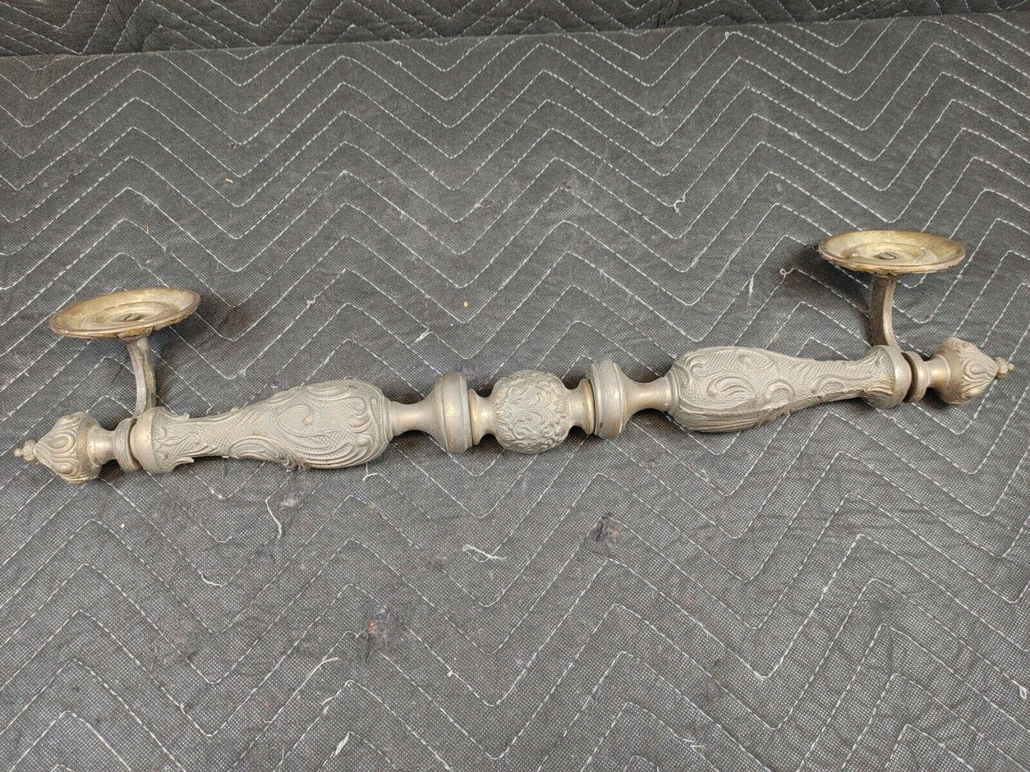 Vintage Pair of Solid Brass Door Pull Handle 24"x3-3/4"