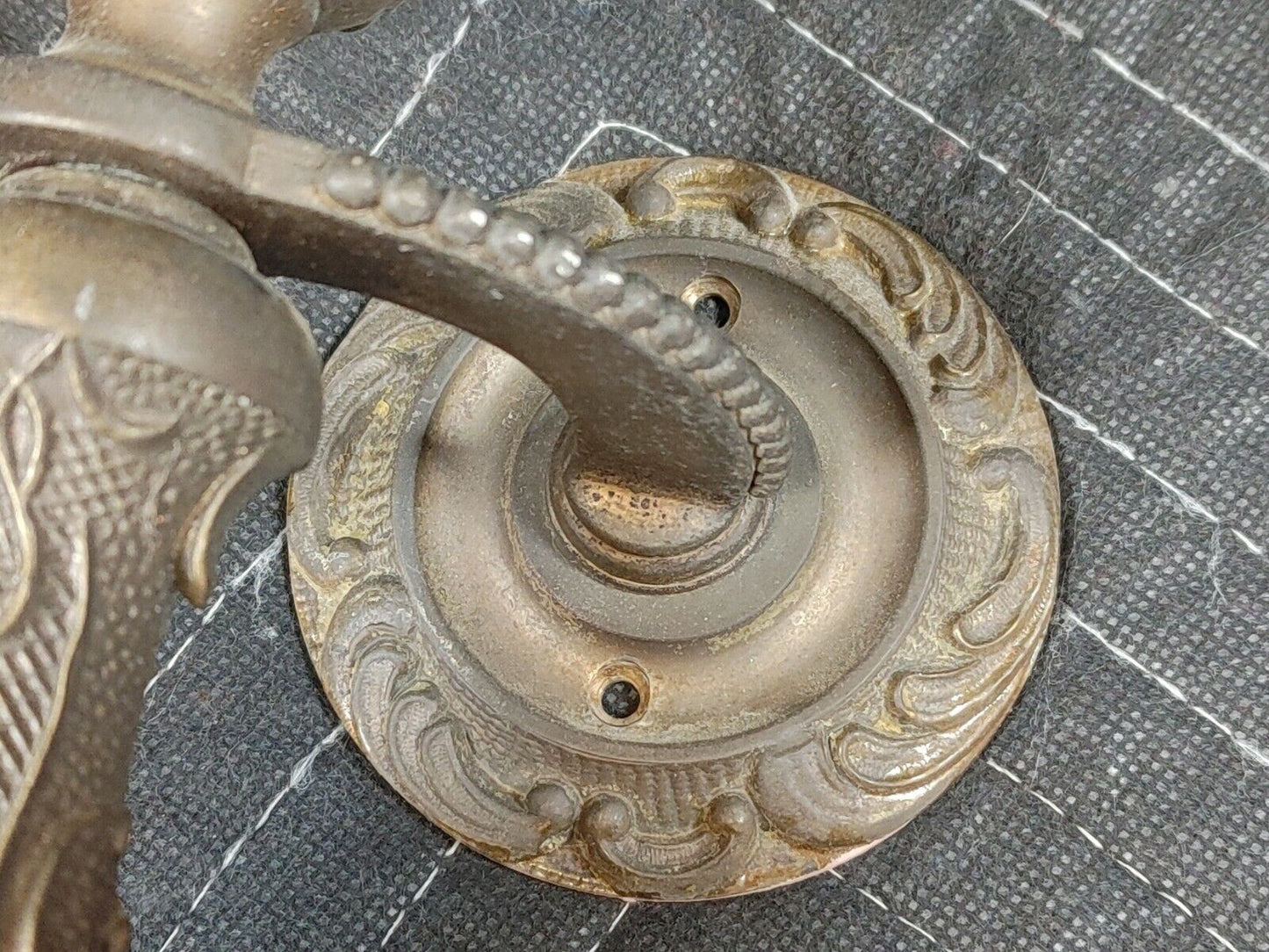 Vintage Pair of Solid Brass Door Pull Handle 24"x3-3/4"