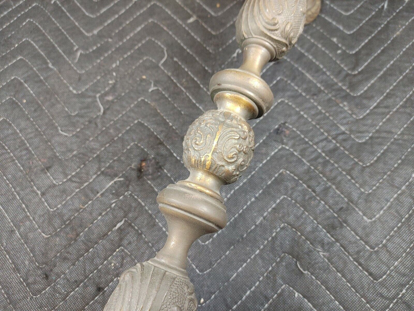 Vintage Pair of Solid Brass Door Pull Handle 24"x3-3/4"