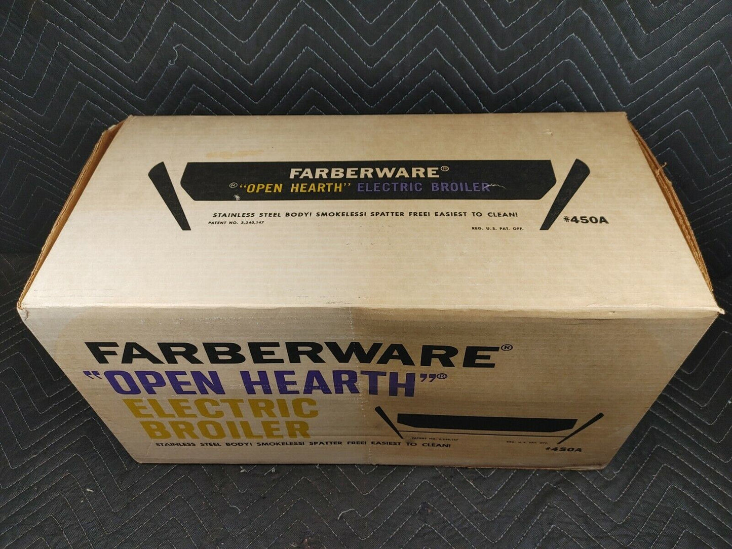 Vintage Faberware Open Hearth Electric No. 450A Broiler & Rotisserie NOS Sealed