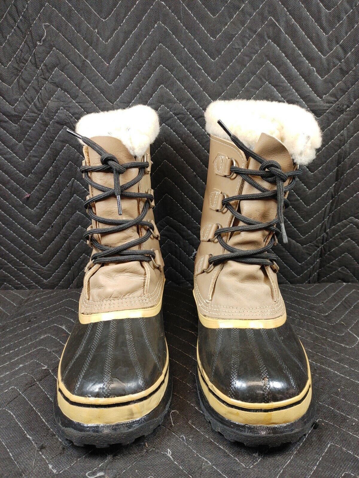 Sorel Caribou Boots Wool Inserts Womens 8 WOS Made in Canada Snow Shoes