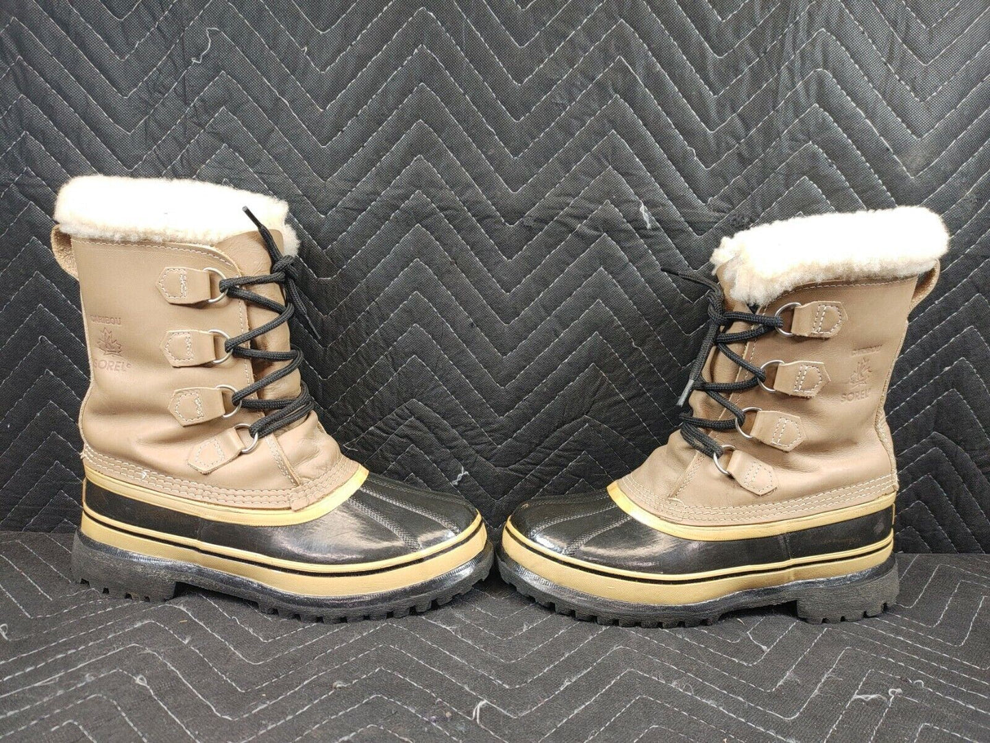 Sorel Caribou Boots Wool Inserts Womens 8 WOS Made in Canada Snow Shoes