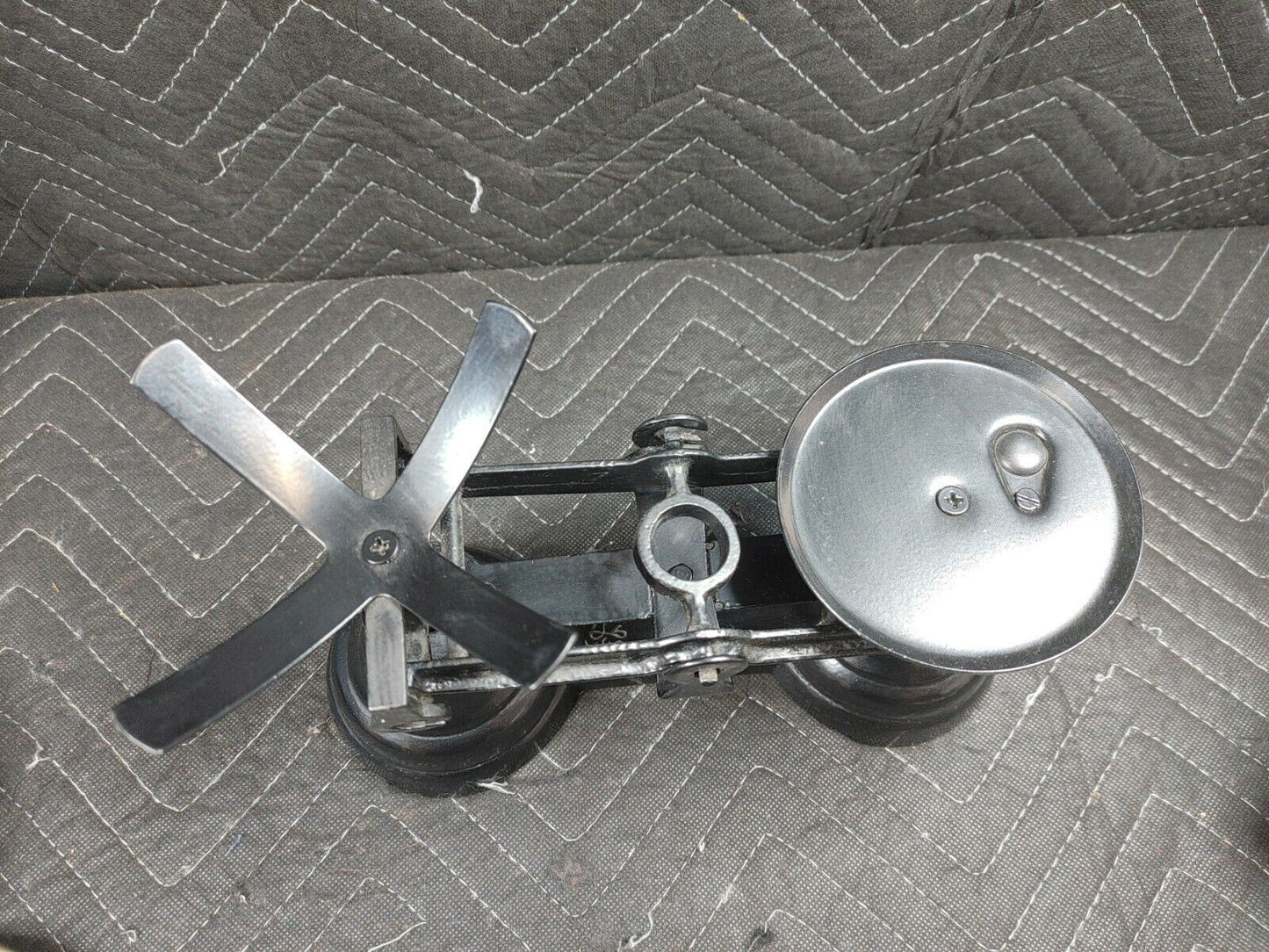 Vintage LIBRASCO Cast Iron & Brass Apothecary Scale w/7 Brass Weights