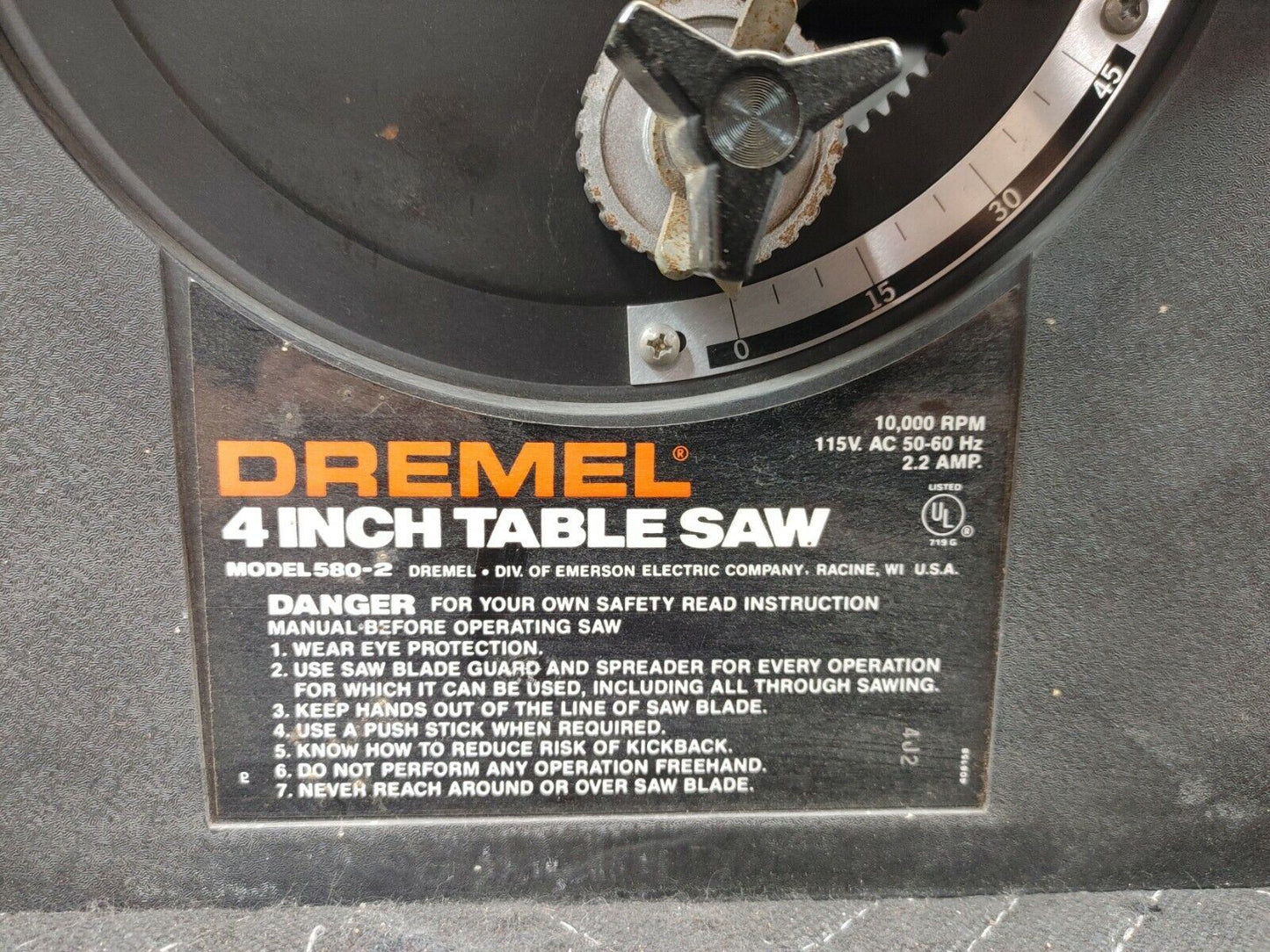 Dremel 4" Table Saw Hobby Craft Modeling #580-2