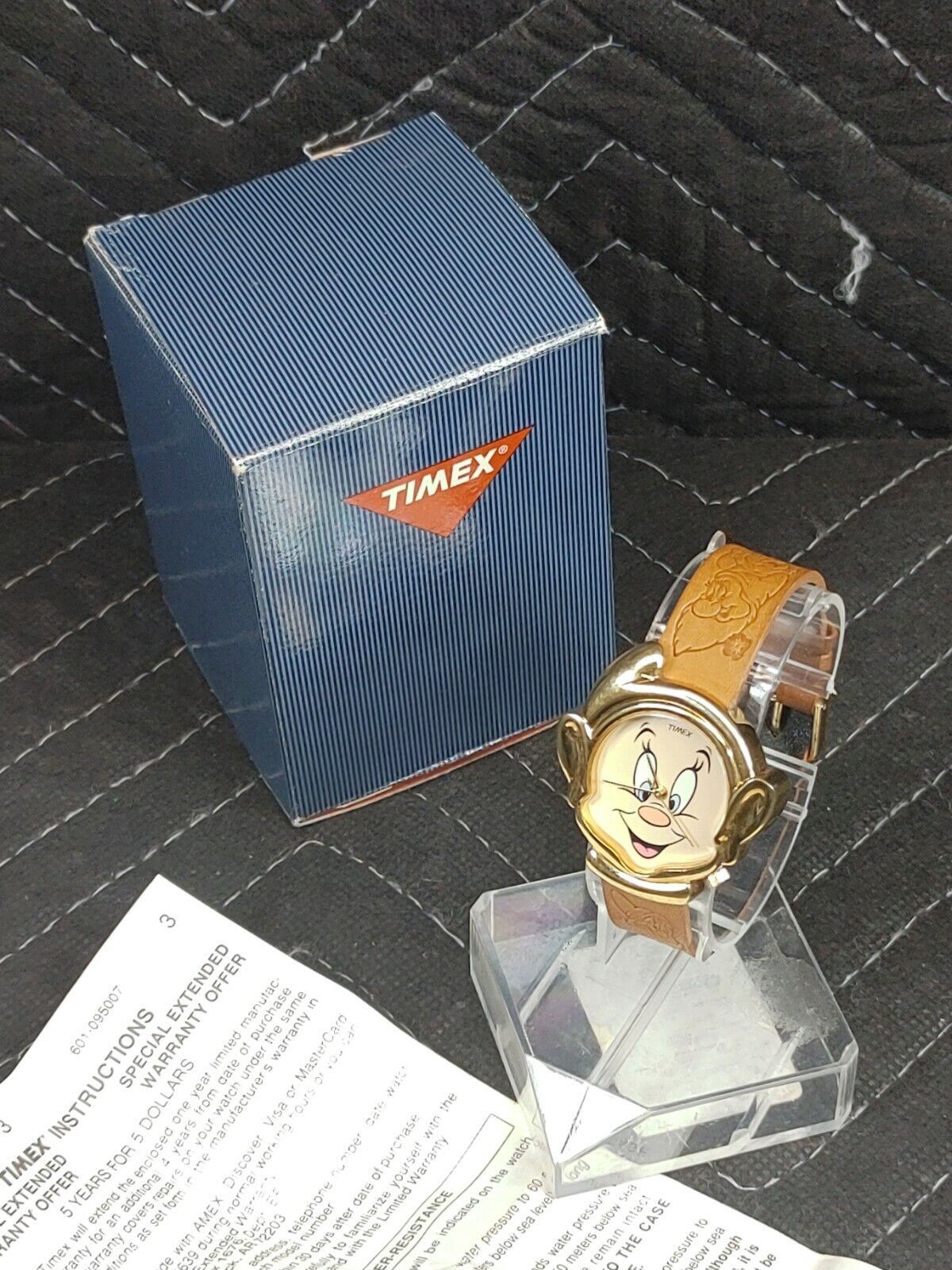 NOS Vintage Timex Watch Walt Disney Dopey Snow White and the Seven Dwarfs