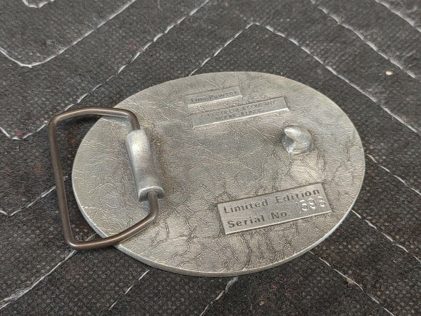 vtg limited Froelich Tractor 100th Aniversary Deere & Company PEWTER BELT BUCKLE