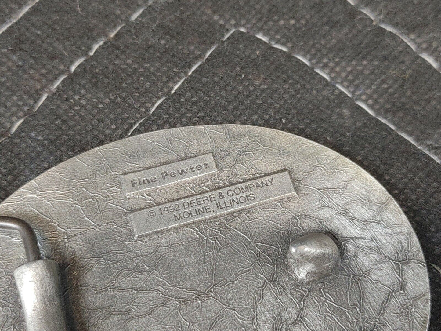 vtg limited Froelich Tractor 100th Aniversary Deere & Company PEWTER BELT BUCKLE